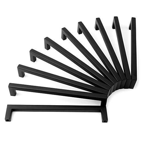 Kitchen Handle Cabinet Cupboard Door Drawer Handles square Black furniture pulls Kitchen Handle Cabinet Cupboard Door Drawer Handles square Black furniture pulls